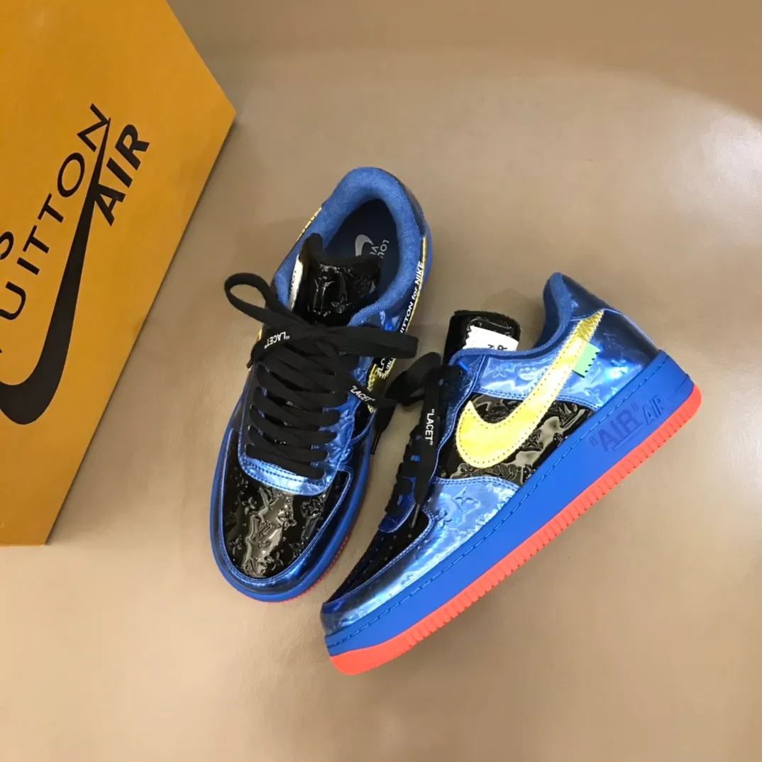 Men's shoes 💰p440 "*OUIS *UITTO*" x OFF-WHITE x Nike tripartite collaboration! Trendy and cool men's casual sports shoes with unrivaled color matching. The design idea basically continues the style of THE TEN. The Swoosh line and tongue label have a very familiar visual effect and are both fashionable and trendy! A must-have for fashionistas! The effect on your feet is absolutely stunning! (The original drawer packaging accessories are complete) Code number 38-45